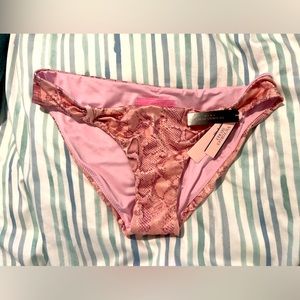 NWT Victoria’s Secret Pink Snakeskin Print Bikini Bottoms Sz S
